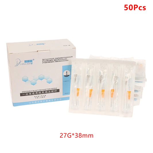 Disposable Medical Sterile Blunt Tip Micro Cannula Needle For Injectable Hyaluronic Acid Dental Irrigation Needle 2pcs/pack*50