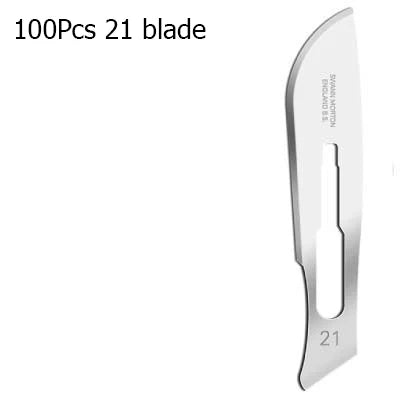 Swann Morton 15C 11 15 11P 10 20 10A 12 21 22 23 18 Carbon Steel Scalpel Surgical Blade 100Pcs For DIY Repair