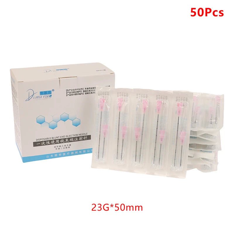 Disposable Medical Sterile Blunt Tip Micro Cannula Needle For Injectable Hyaluronic Acid Dental Irrigation Needle 2pcs/pack*50