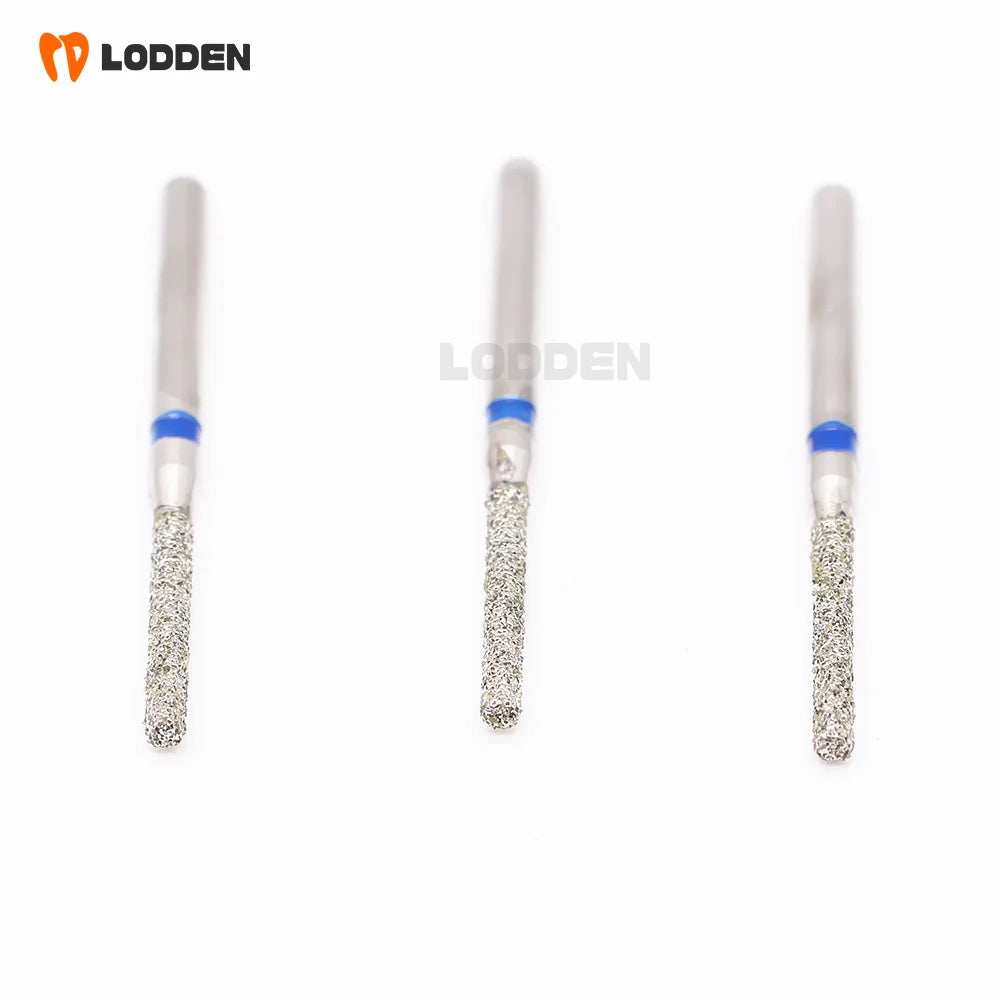 10Pcs/Lot Dental Diamond Burs Drill Flat End Cylinder 1.6mm High Speed Handpiece Stomatology Department Dentistry Grinding Tools