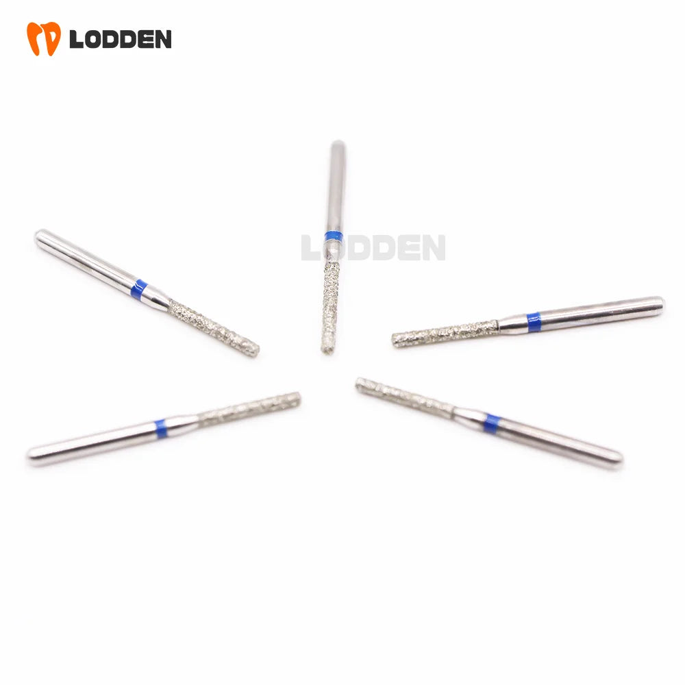 10Pcs/Lot Dental Diamond Burs Drill Flat End Cylinder 1.6mm High Speed Handpiece Stomatology Department Dentistry Grinding Tools