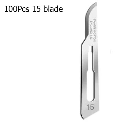 Swann Morton 15C 11 15 11P 10 20 10A 12 21 22 23 18 Carbon Steel Scalpel Surgical Blade 100Pcs For DIY Repair