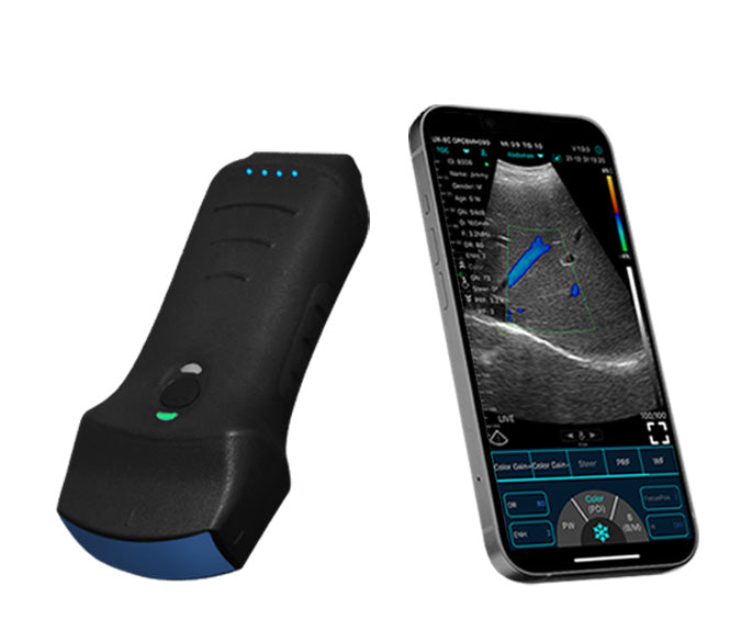 Handheald Ultrasound or scaner probe wireless C10TX Dual-probes Multipurpose  Convex + linear + Cardiac / Frequency 3.2/5Mhz , 7.5/I0Mhz ，2.5/5MhzFirstMedcorp.us