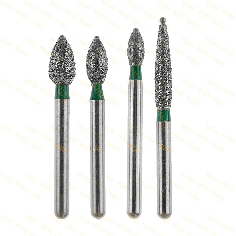 FO Type 10Pcs Dental Diamond Bur Stainless Steel Bur FG 1.6mm for High Speed Handpiece Polishing Teeth