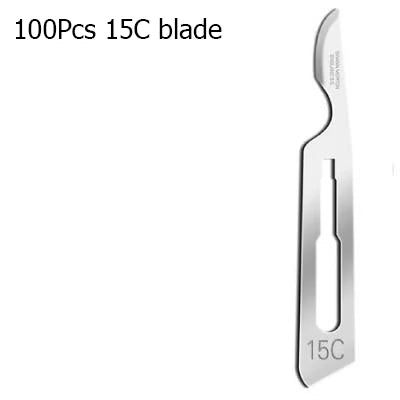 Swann Morton 15C 11 15 11P 10 20 10A 12 21 22 23 18 Carbon Steel Scalpel Surgical Blade 100Pcs For DIY Repair