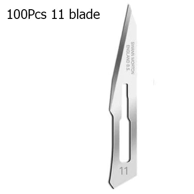 Swann Morton 15C 11 15 11P 10 20 10A 12 21 22 23 18 Carbon Steel Scalpel Surgical Blade 100Pcs For DIY Repair