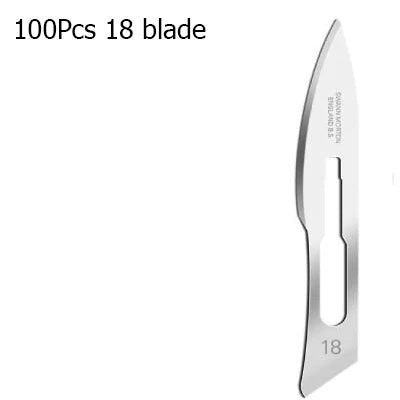 Swann Morton 15C 11 15 11P 10 20 10A 12 21 22 23 18 Carbon Steel Scalpel Surgical Blade 100Pcs For DIY Repair